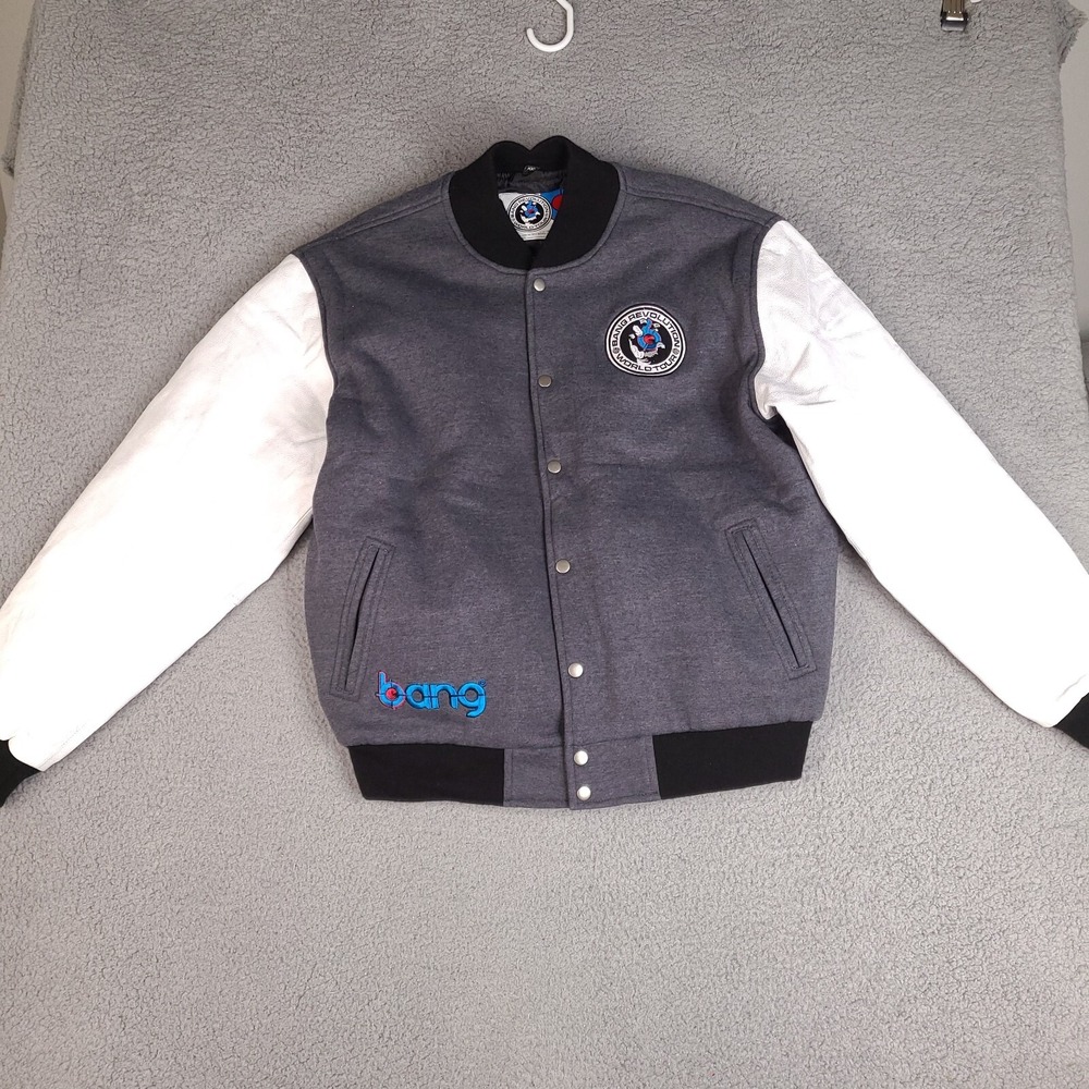 Bang‎ Revolution World Tour Varsity Jacket Mens XXL Leather Cotton Hand Crafted